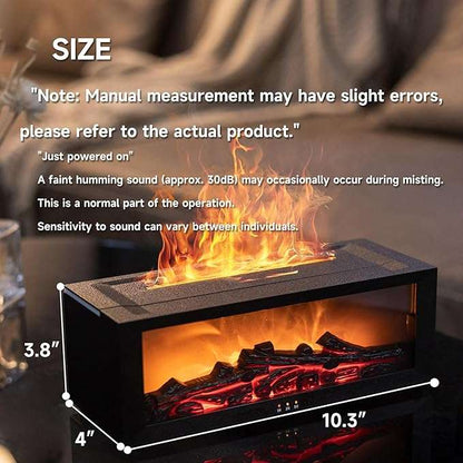 Flame-Effect Essential Oil Diffuser & Ultrasonic Humidifier – 150 ml, Remote