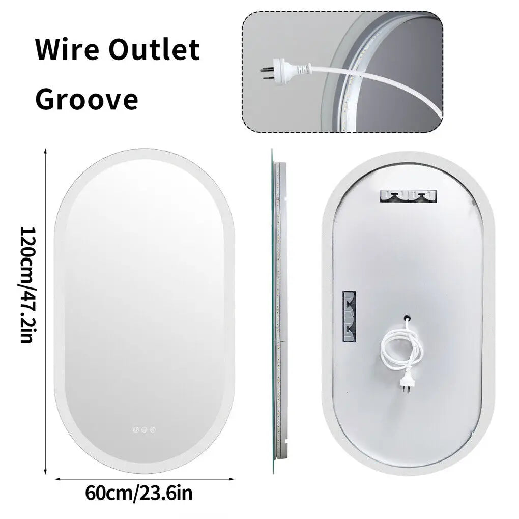 Lighted Bathroom Mirror LED Bedroom Anti Fog