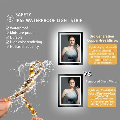 Bluetooth Bathroom Mirror and Anti-Fog