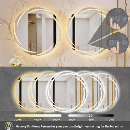 Circle Illuminated Bathroom LED Mirror