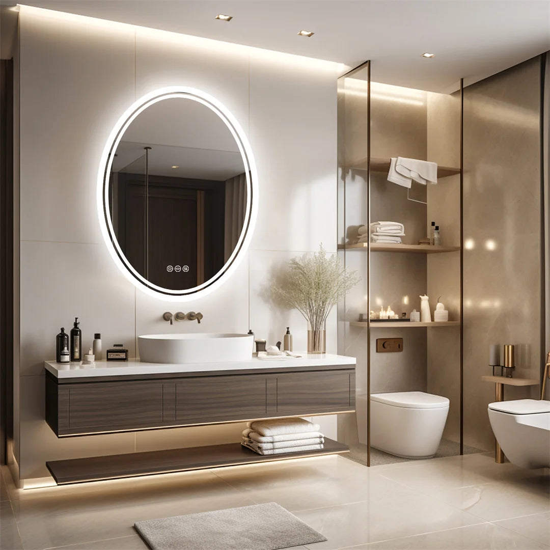 Oval Bathroom Mirror LED