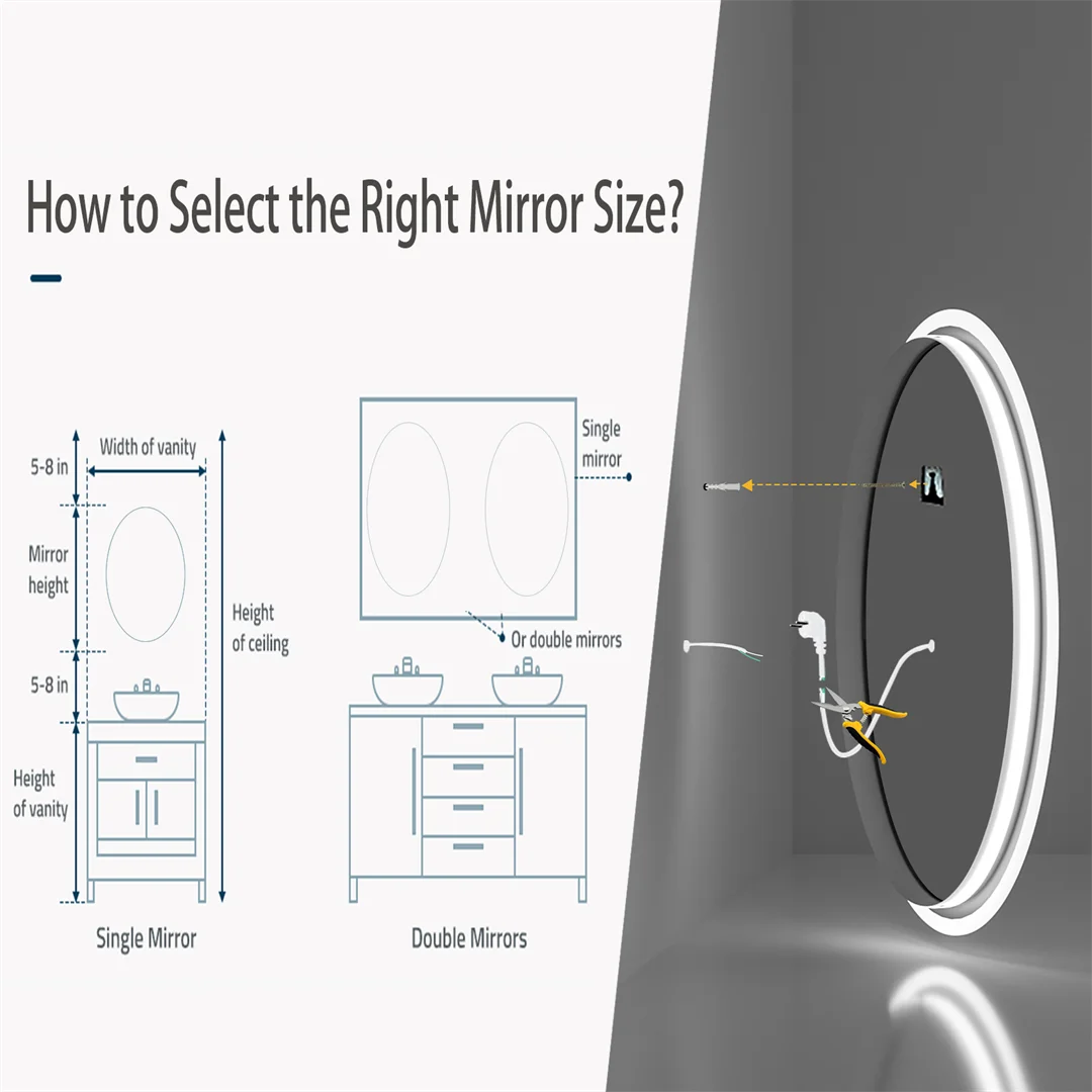 Oval Bathroom Mirror LED