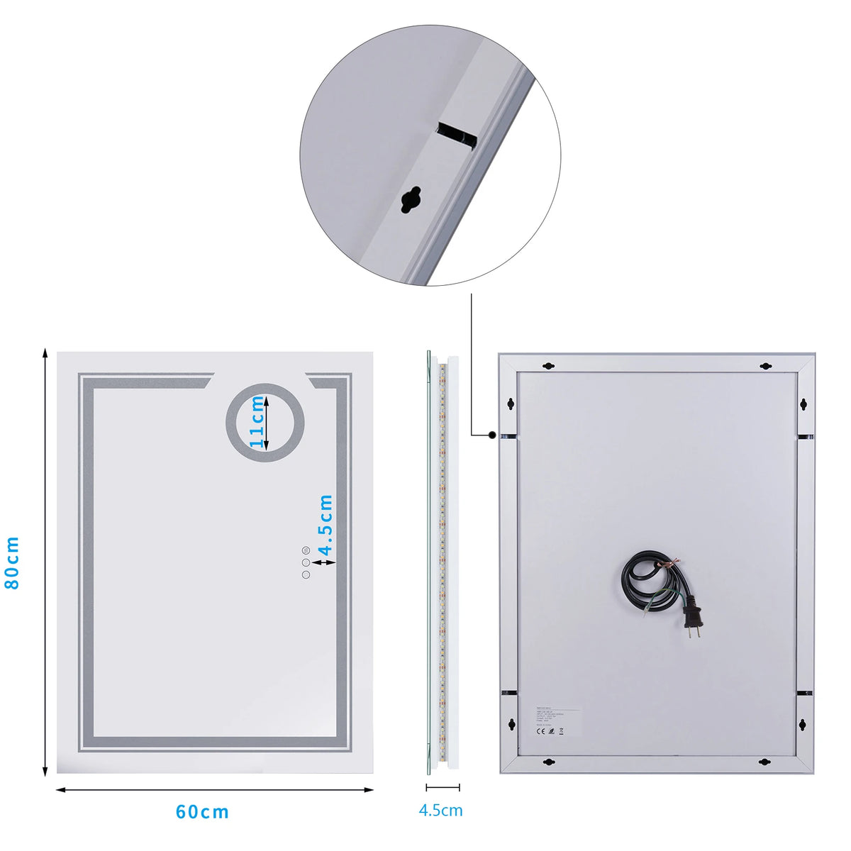 LED Mirror Bathroom Anti Fog