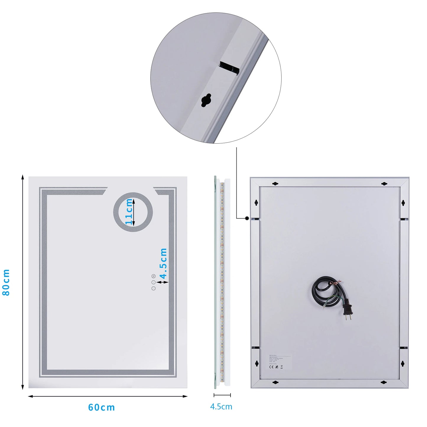 LED Mirror Bathroom Anti Fog