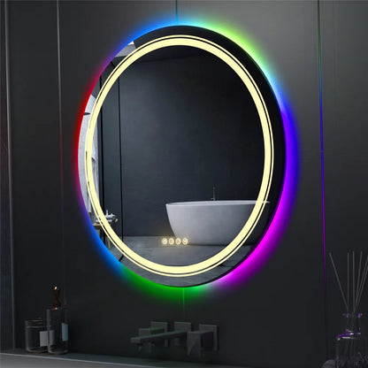 RGB Bathroom Mirror with LED Lights Anti Fog