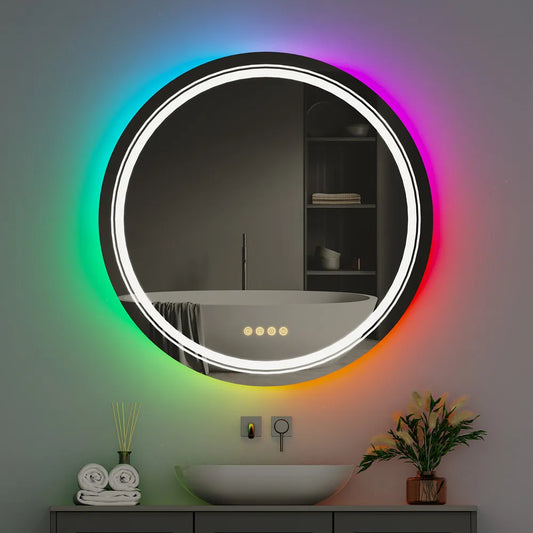 RGB Bathroom Mirror with LED Lights Anti Fog