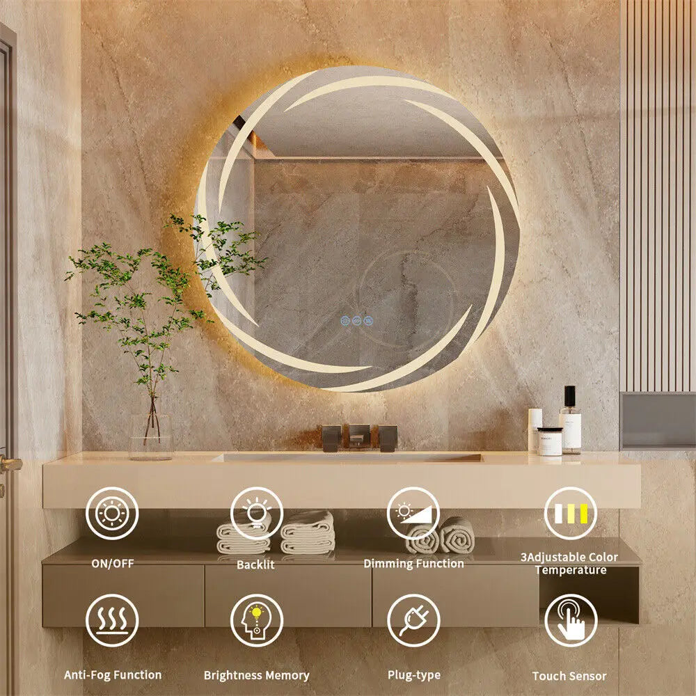 Whirlwind Elegance™ LED Vanity Mirror
