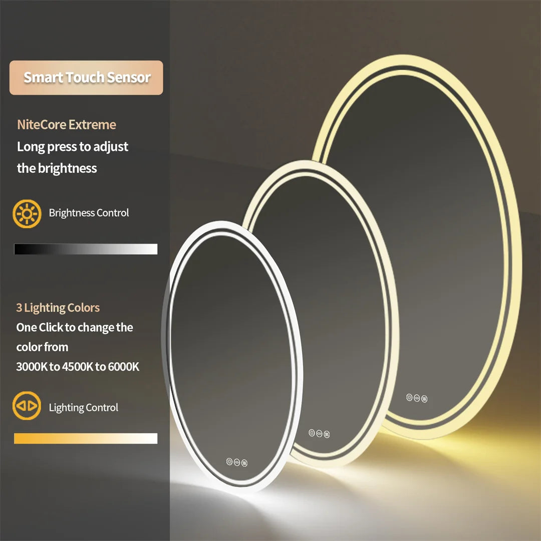 Oval Bathroom Mirror LED