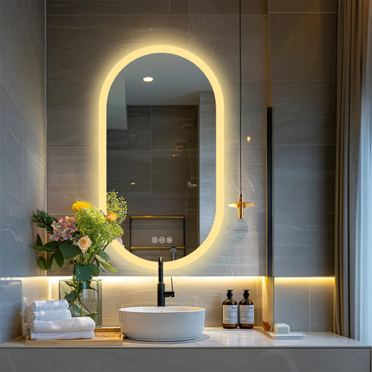 Lighted Bathroom Mirror LED Bedroom Anti Fog