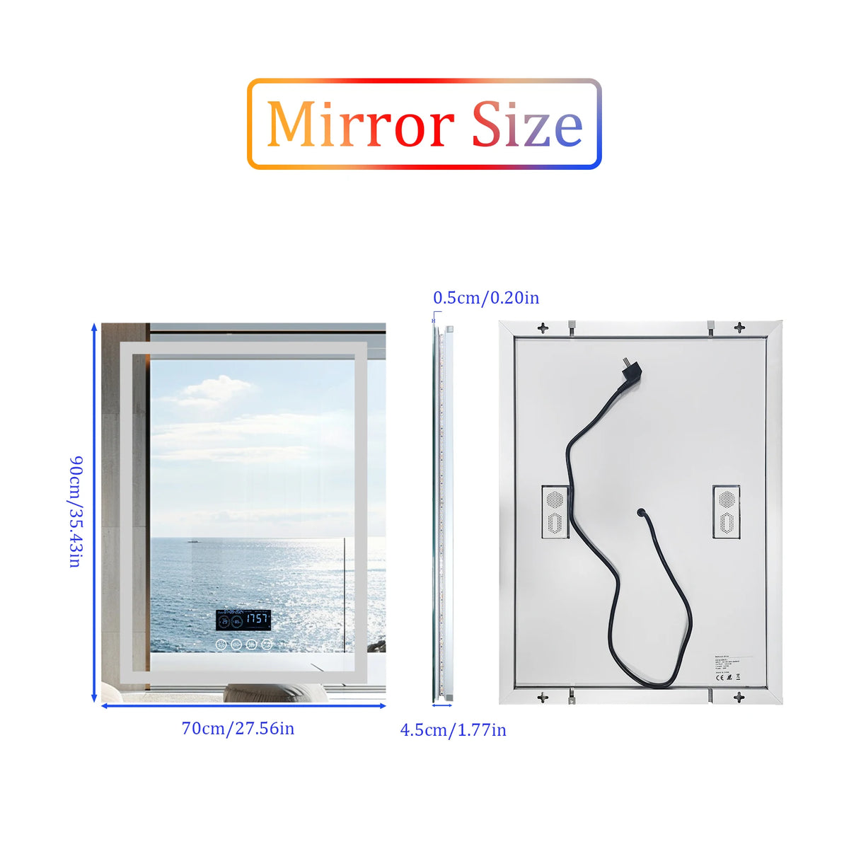 Bluetooth Bathroom Mirror and Anti-Fog
