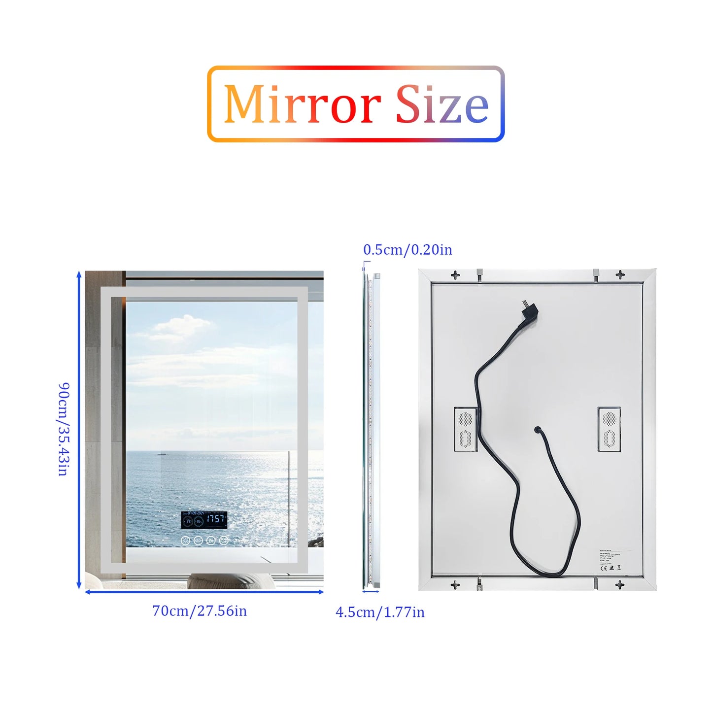 Bluetooth Bathroom Mirror and Anti-Fog