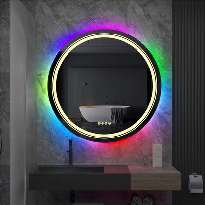 RGB Bathroom Mirror with LED Lights Anti Fog