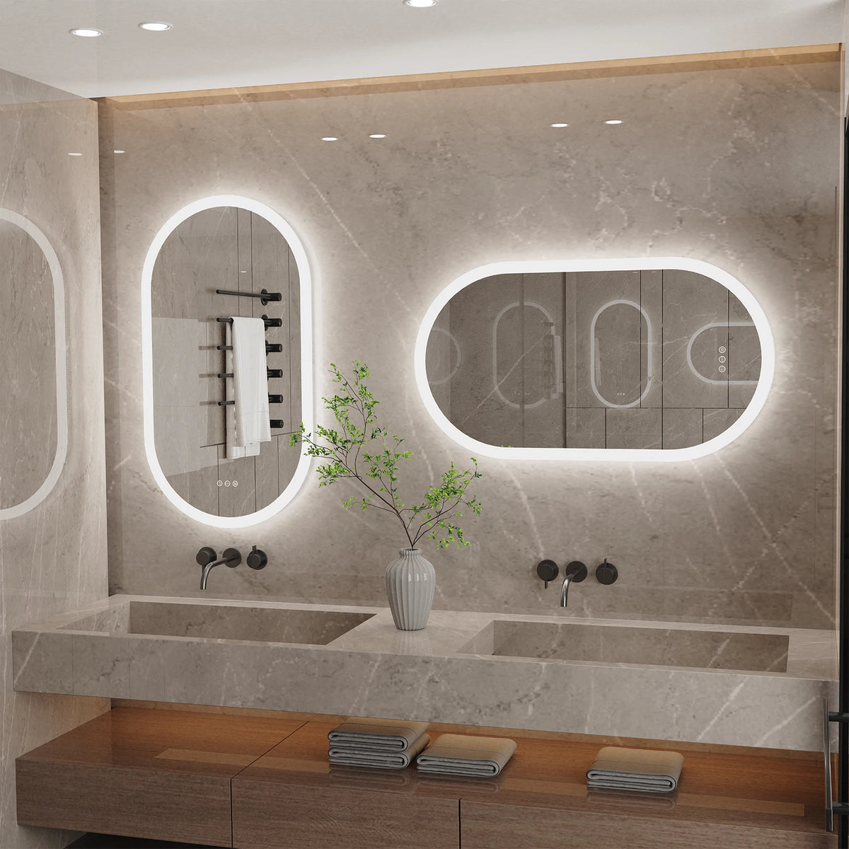 Lighted Bathroom Mirror LED Bedroom Anti Fog