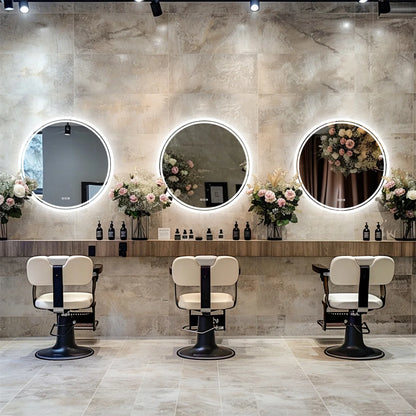 Round Large LED Bathroom Mirror Anti Fog