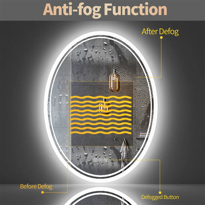 Oval Bathroom Mirror LED