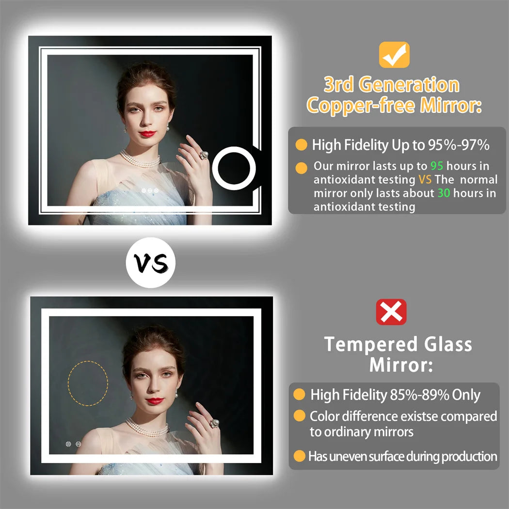 LED Mirror Bathroom Anti Fog