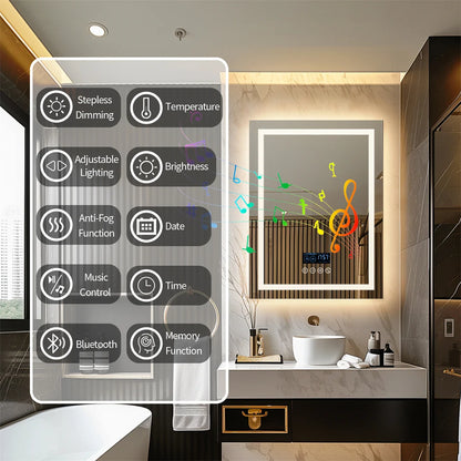 Bluetooth Bathroom Mirror and Anti-Fog