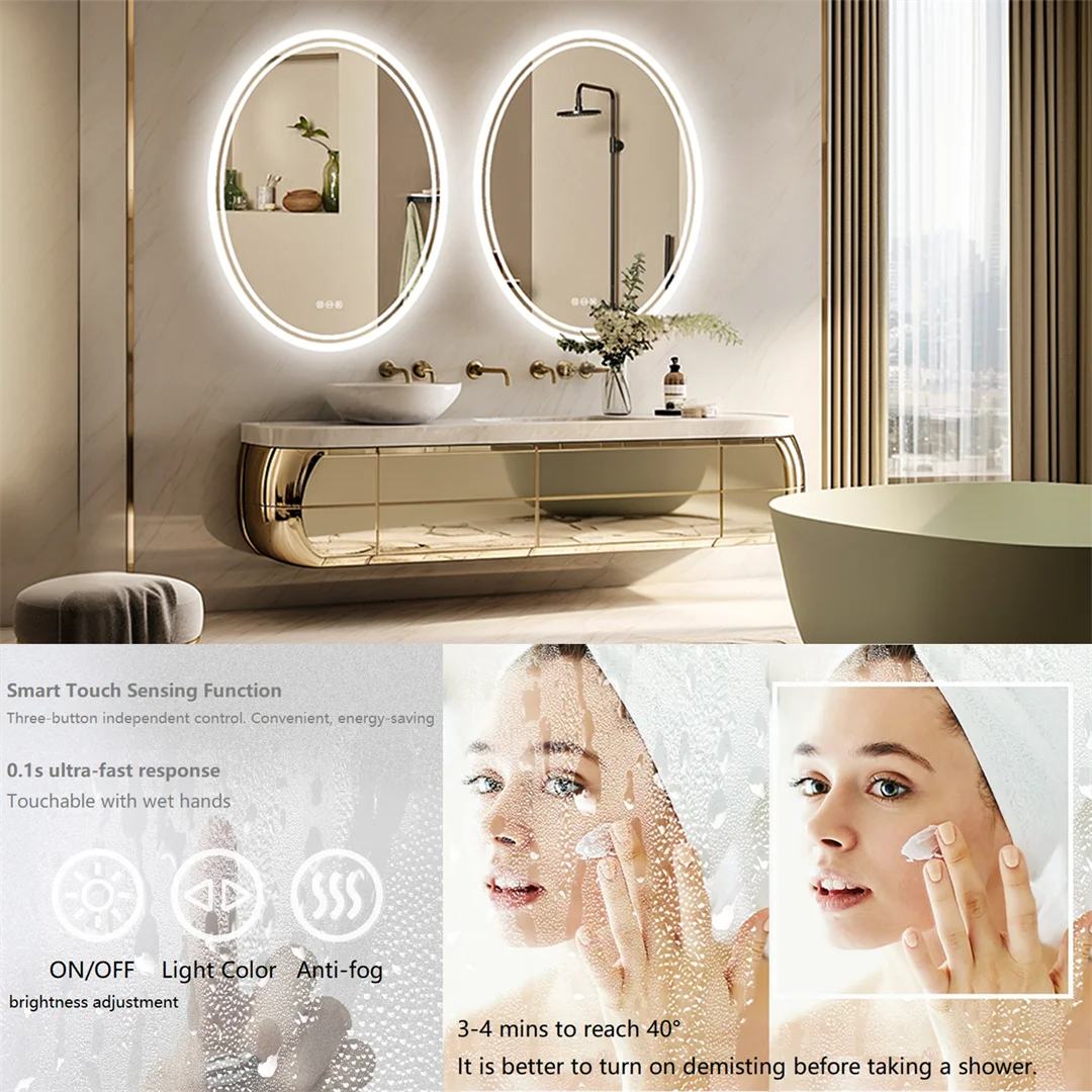 Oval Bathroom Mirror LED