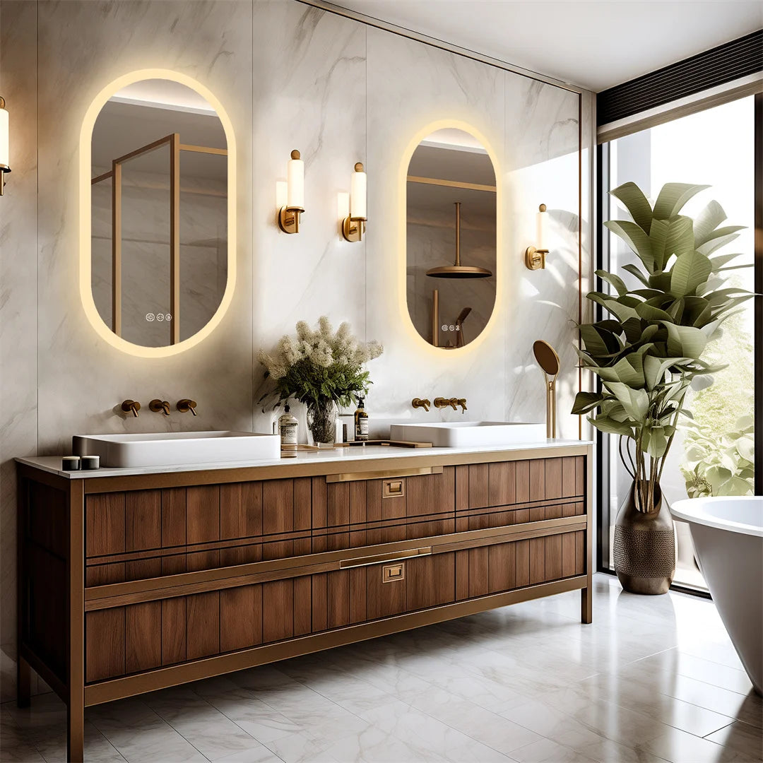 Lighted Bathroom Mirror LED Bedroom Anti Fog